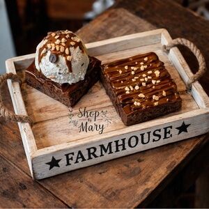 ⤵️🆕Fake brownies w fake ice cream| Fake chocolate | Faux brownies